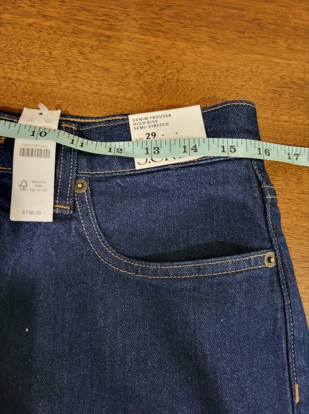 J Crew Denim trouser jean CN304 Size 29 Wide Leg NWT - Picture 8 of 10